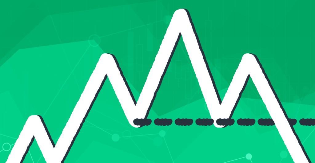 Example of a head and shoulders technical pattern.